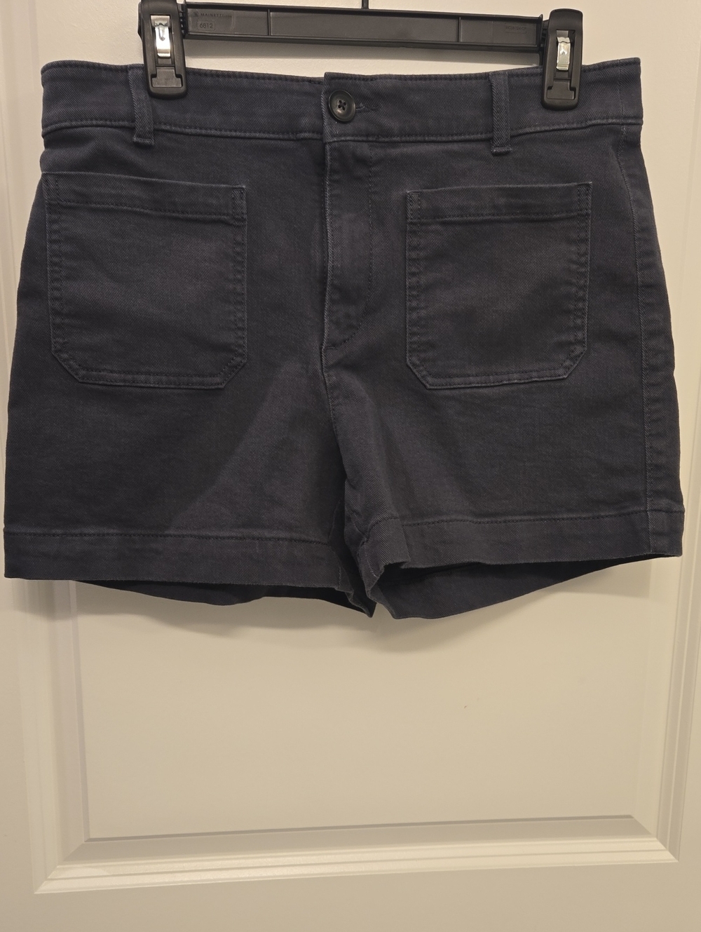 LOFT Navy Front-Pocket Jean Shorts